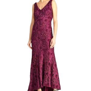 Lauren Ralph Lauren Floral Lace Evening Gown Dress 4